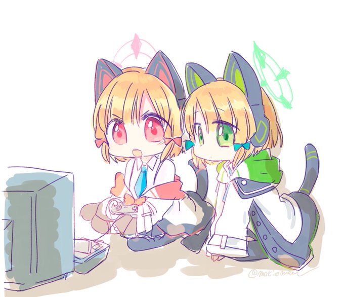 「2girls playing games」 illustration images(Latest)