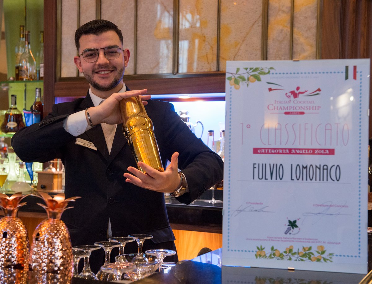 WestinRome's tweet photo. Proud to share another great award from our talented Orvm Bar team.
Fulvio Lomonaco our youngest bartender classified first during the prestigious Italian Cocktail Championship “Premio Angelo Zola”.
Join us in congratulating Fulvio.
#orvmbar #westinrome https://t.co/2PrgfXOviQ