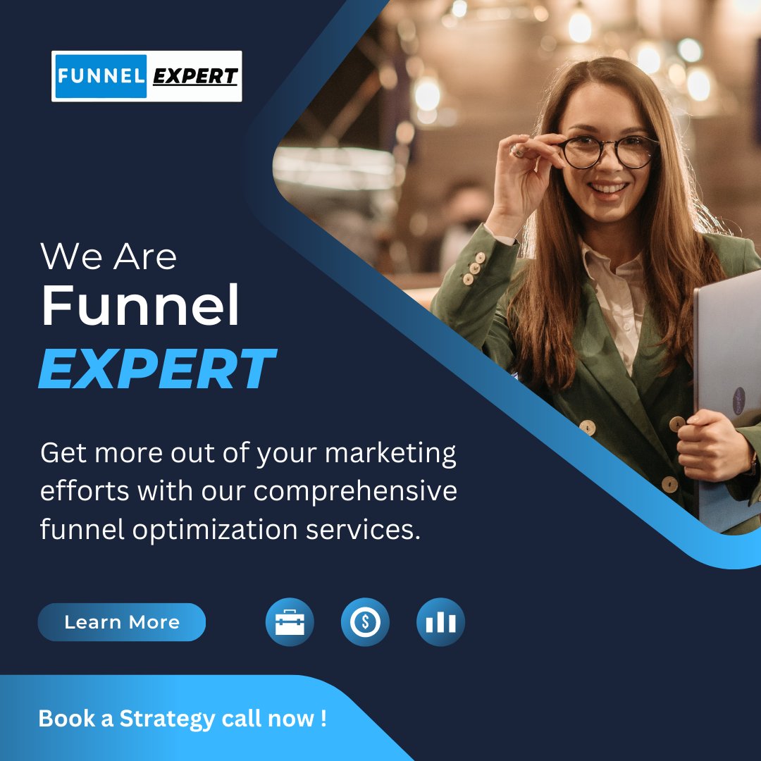 funnelexpert20's tweet image. Elevate your business and reach your target audience with the power of a properly optimized funnel. Trust our expert services to drive results
➡️Book A 1-on-1 Review &amp;amp; Strategy Call 👇
somya.flexifunnels.com/expert
#FunnelOptimization #FunnelMarketing #FunnelServices #ConversionFunnel