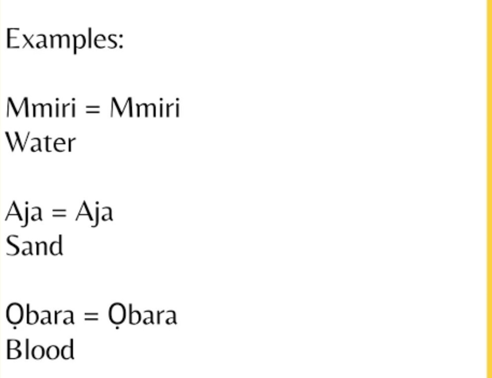 star_kirikiri's tweet photo. Ndewo ndị ọma.
Some of the words that their singular form and plural form are the same in Igbo.
#Asụsụigboamaka
#Igbowords
#igbo https://t.co/VldFaV4lMI