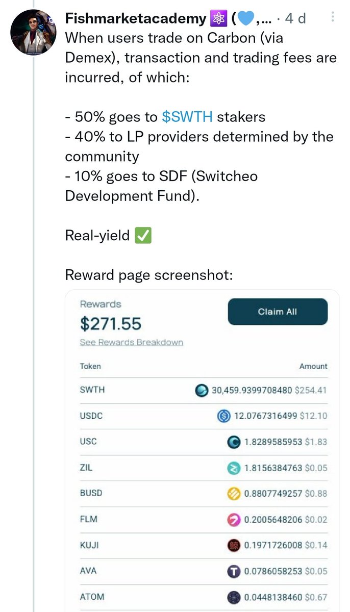 beleggings_tip's tweet photo. I found the perfect source to #EarnMoneyOnline and get #RealYield by staking $SWTH on @demexchange #WorkYourAssets https://t.co/OdtRlJeZct