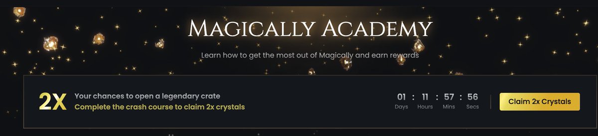 thisisseigo1's tweet image. 新 #NFT マケプレの #Magically (@Magically_gg )

＃Blur のトークン出たら今度はこっちに人が流れてくるんじゃないかな？

🔗: magically.gg/tutorial

今過去の取引量に応じてBoxがもらえる
＋
Academyが始まって、動画5つ見る＆NFT Listでボーナスがもらえるの
後1日