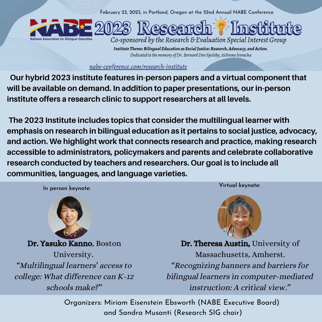 NABE National Association for Bilingual Education on Twitter "2023