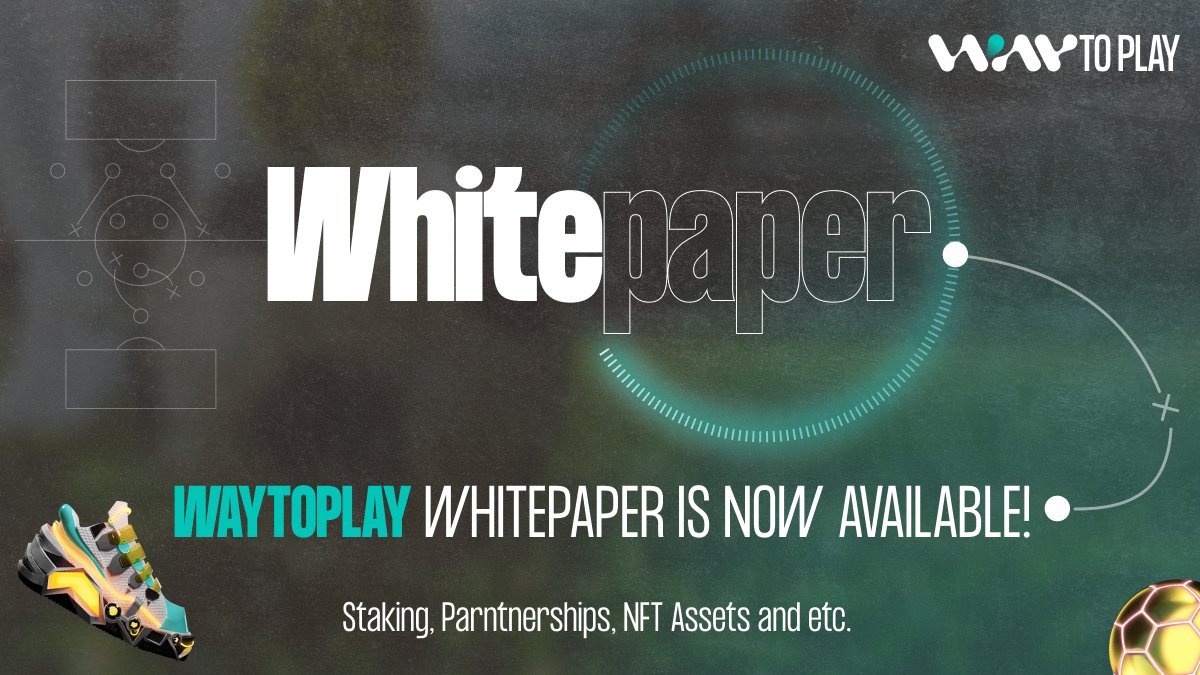 Introducing WayToPlay #whitepaper! 
The future of digital ownership is here. 
Check out our whitepaper for all the details here
wp.waytoplay.io

 #NFT #nfts #release #digitalownership #Crypto