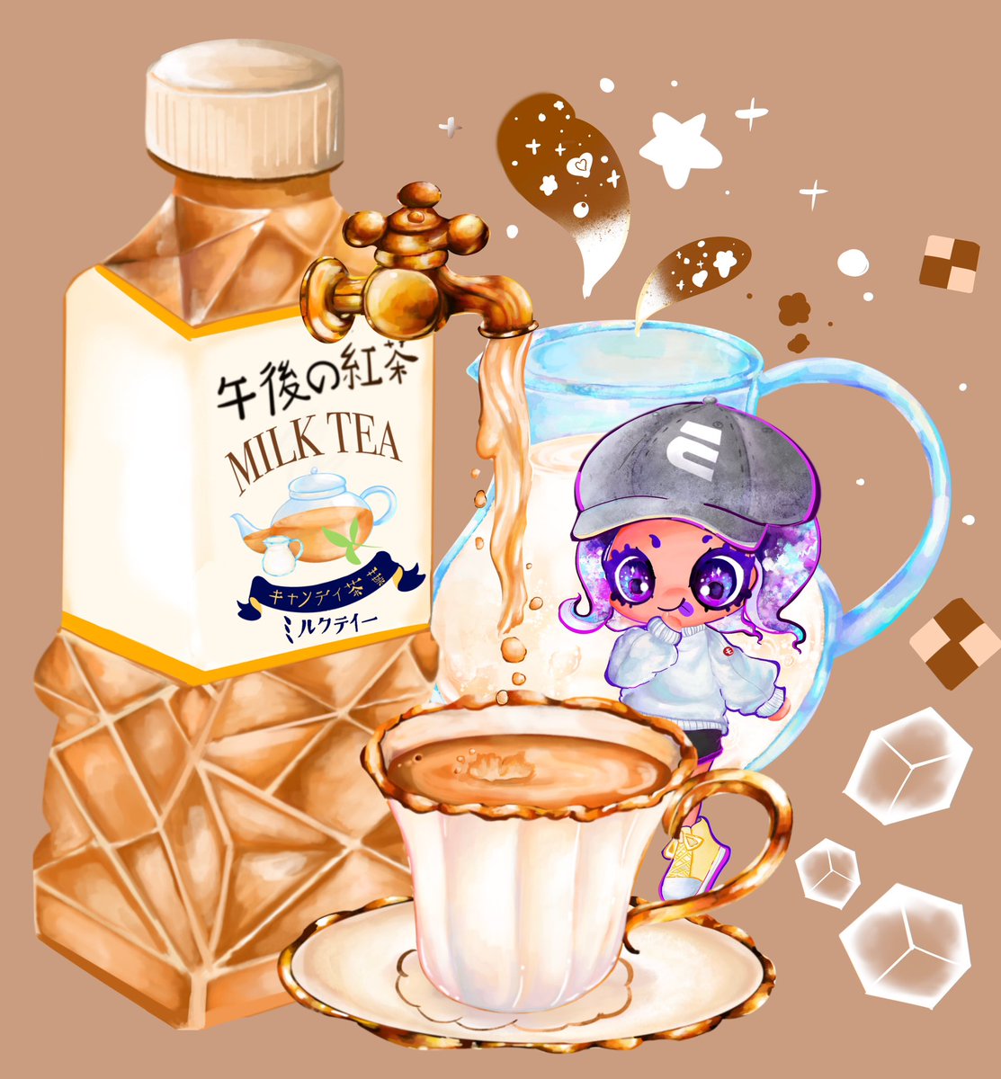 fryfishy_arts's tweet photo. 漆彈插畫：鳳梨汁池塘 以及 奶茶組合
#Splatoon #illustration #foodillustration #pinapple #milktea https://t.co/xZ6CcOLL5S