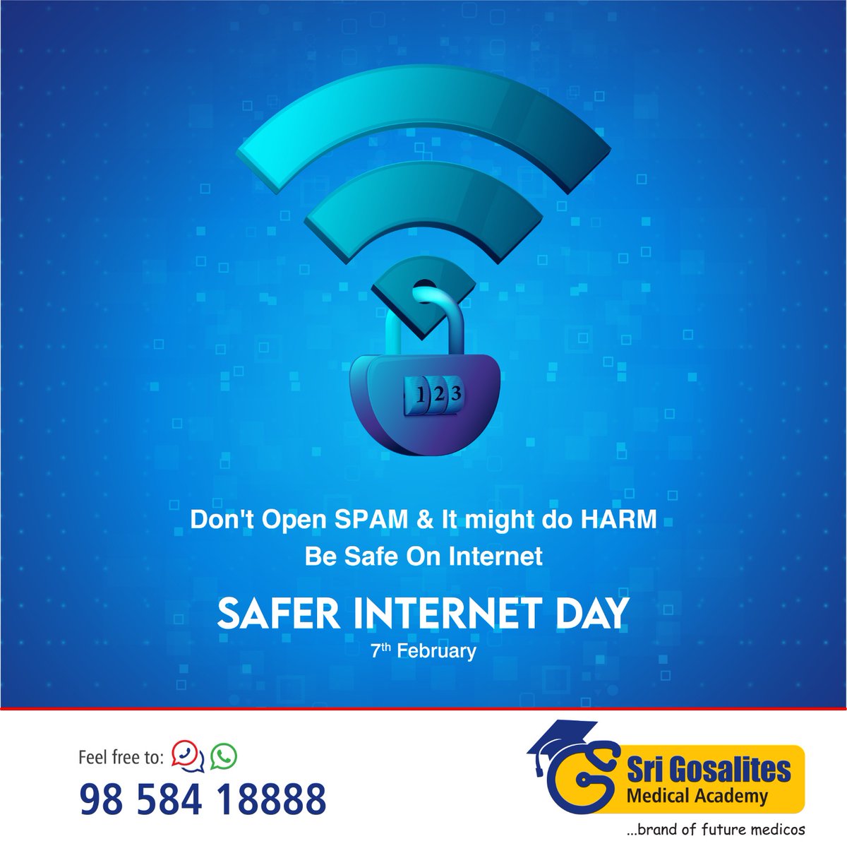 srigosalites's tweet image. Don't Open SPAM &amp;amp; It might do HARM Be Safe on Internet.
#SaferInternetDay #InternetDay #7thFeb #SelfPromotion #NEETaspirants #NEET #NEET2023 #Medical #Education #SriGosalites
