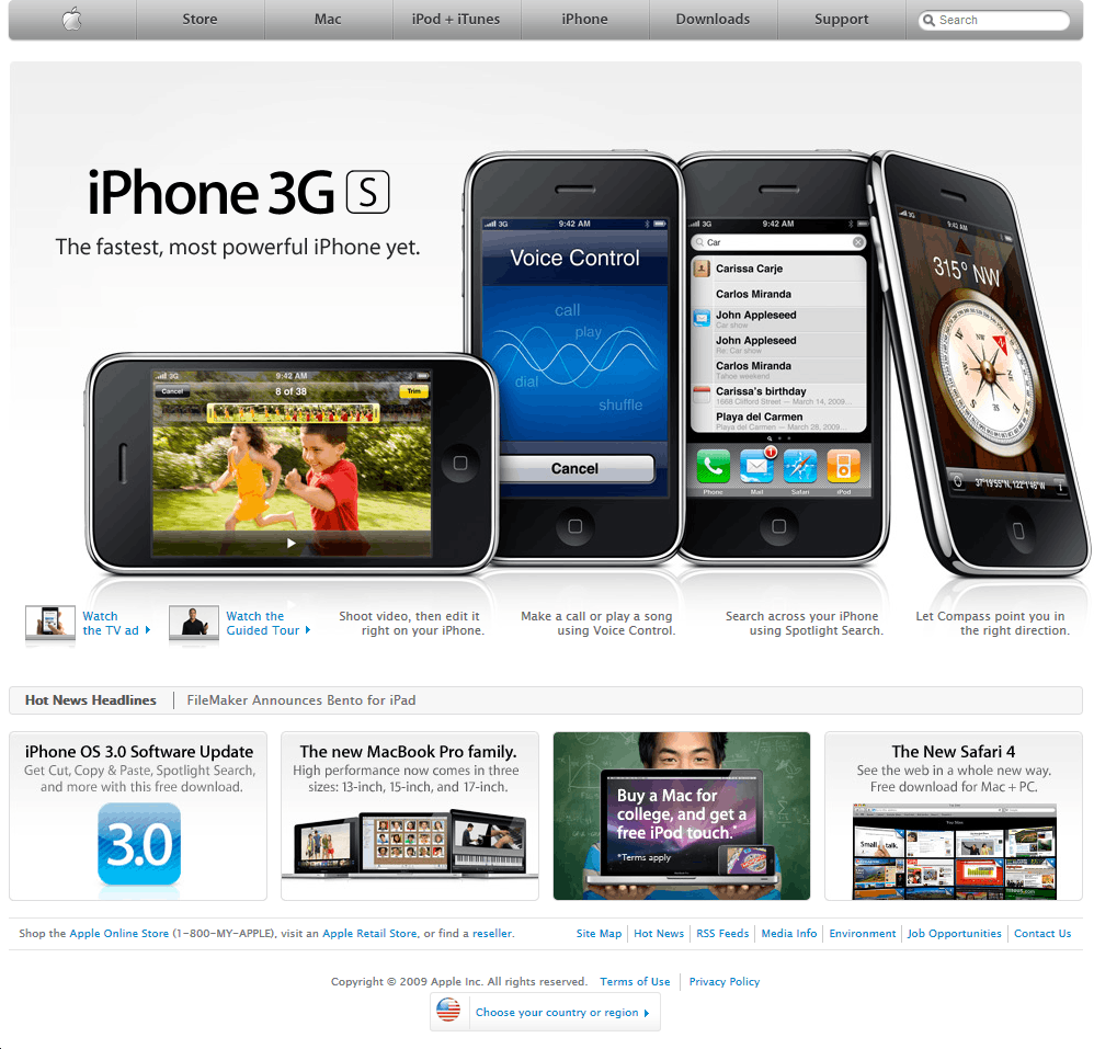 samkohl's tweet photo. Apple's website in 2008 https://t.co/RKpkGALmo0