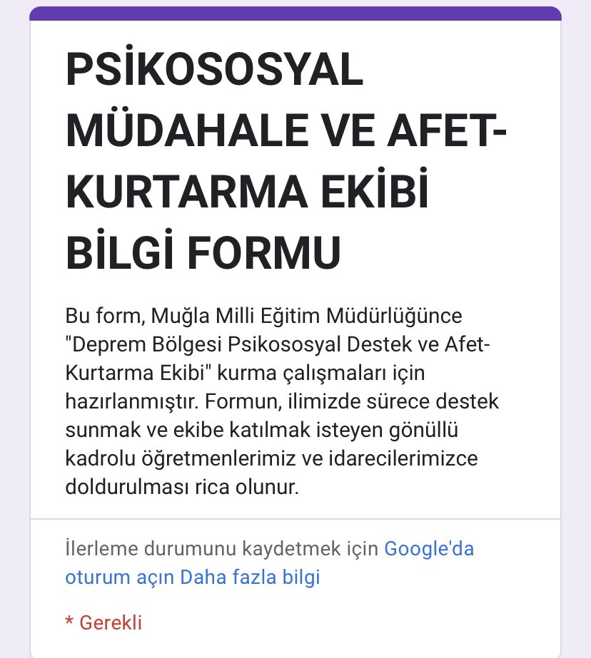 YARALARIMIZI BİRLİKTE SARIYORUZ✅ 📢Öğretmenlerimizin Dikkatine❗️ Afet bölgesinde psikososyal destek, arama kurtarma, çadır kurma ve malzeme dağıtımında gönüllü görev almak isteyen öğretmenlerimiz formu doldurarak başvuru yapabilirler👇 forms.gle/FzkGAbj33RfkBZ… @tcmeb @emrecay55