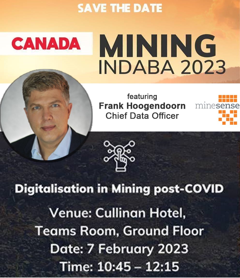 minesensetech's tweet photo. MineSense @ #M123. Trade Commissioner Service will host side event,  Digitilisation in Mining post-COVID 
February 7, 10:45-12:15, Cullinan Hotel featuring Frank Hoogendoorn, Chief Data Officer. 

RSVP to Jburg-Indaba@international.gc.ca if you would like to attend. https://t.co/Ar0dds5aLd