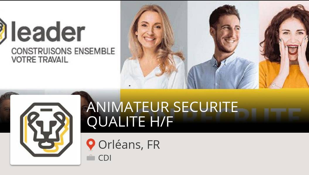 SD701042's tweet photo. Nouvelle offre de #job chez #LeaderIntérim #OrléansFR! #ANIMATEUR #SECURITE QUALITE H/F https://t.co/HaLPqJoCS1 #LeaderRecrute #GroupeLeader #Emploi #Recrutement #OnRecrute #Travail https://t.co/fqrjCD5q5o
