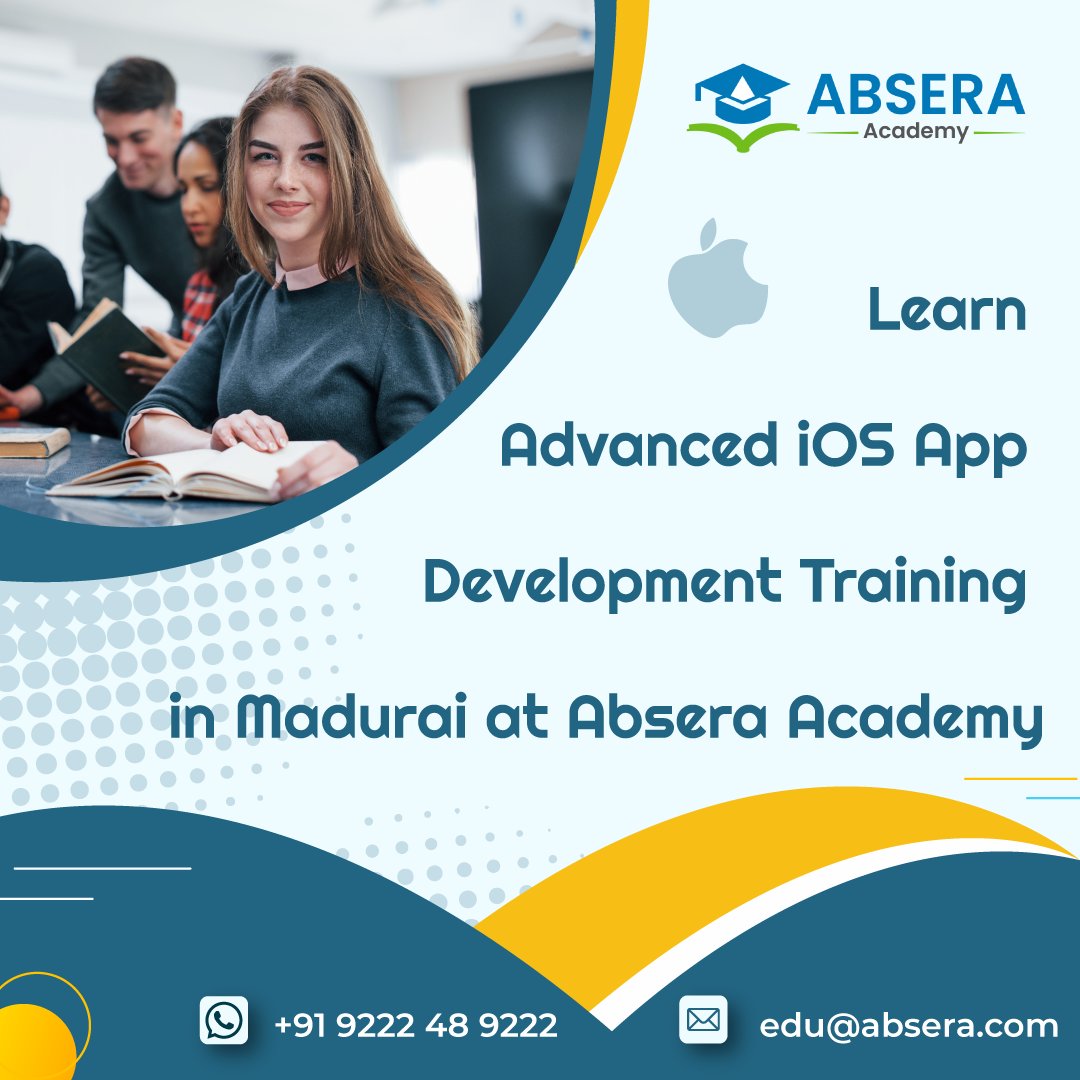 AbseraAcademy's tweet photo. Are you eagerly waiting to learn advanced iOS app development? π¨βπ«
Then join our absera academy.
https://t.co/bnSXkKud0B
#Absera #AbseraAcademy #iOS #iOSdevelopement #TrainingInstituteinMadurai #SoftwareInstituteinMadurai #iOSTraining #ioscourseinmadurai https://t.co/YDcj5rZVbM