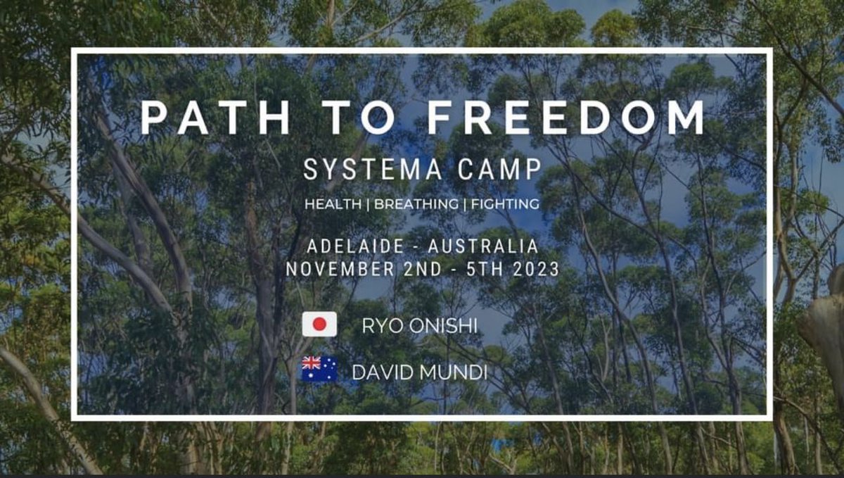 SystemaOsaka's tweet photo. Australia camp 😇
Super early bird discount finishes soon🙋🏻♂️
https://t.co/v2gZOPCv0p
#システマ #大西亮一 #systema #ryoonishi #australia #camp #seminar #davidmundi #h2htactics https://t.co/4LaZgclhdV