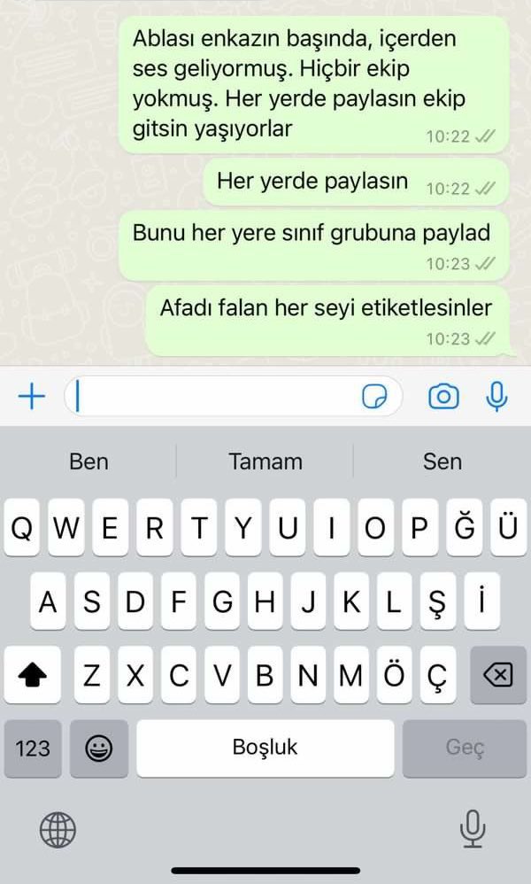 SES GELIYORMUS LUTFEN YARDIM ETSIN EKIPLER. Sema Yıldırım, CumaYıldırım, Nazire Yıldırım 
Esenlik mah 7. Cadde İrem Apartmanı 
Antakya/Hatay depremden beri enkazdalar lütfen yardim edin. <a href="/haluklevent/">Haluk Levent ( Ahbap Ekibi )</a> <a href="/Haydi_Ahbap/">Haydi Ahbap</a> @ahbaphatay <a href="/OguzhanUgur/">Oğuzhan Uğur</a> <a href="/BabalaTv/">BaBaLa TV</a>