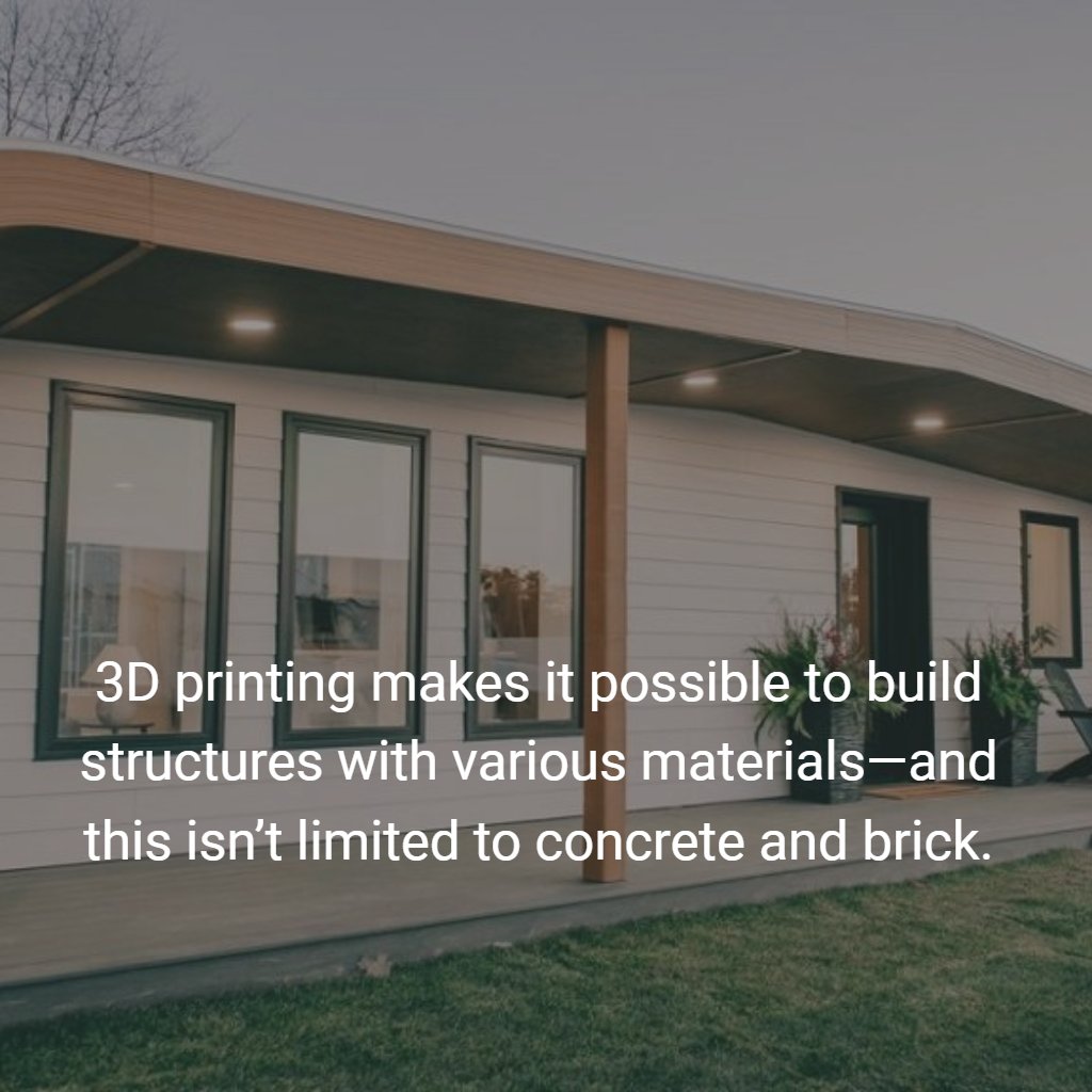 chronosstudeos's tweet photo. 3D printing makes it possible to build structures with various materials—and this isn’t limited to concrete and brick. https://t.co/FWLgu0aCcH