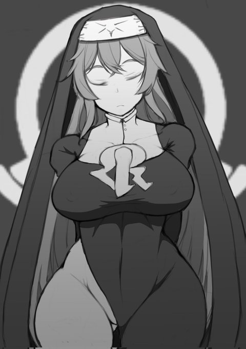 ハイレグとか以前に履いてないシスター 