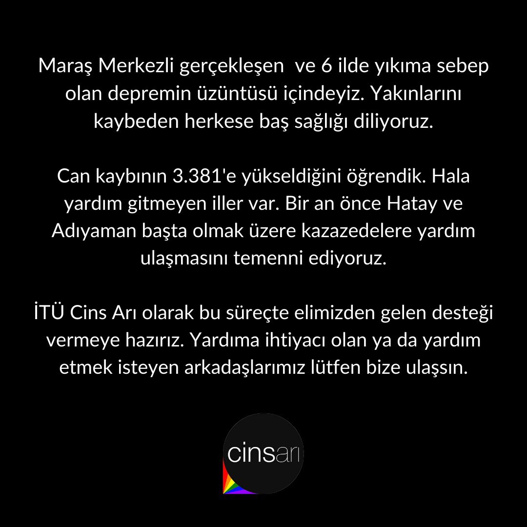İTÜ Cins Arı | BÜLGBTİ+ (@itucinsari) on Twitter photo  İTÜ Cins Arı | BÜLGBTİ+ (@itucinsari) on Twitter photo