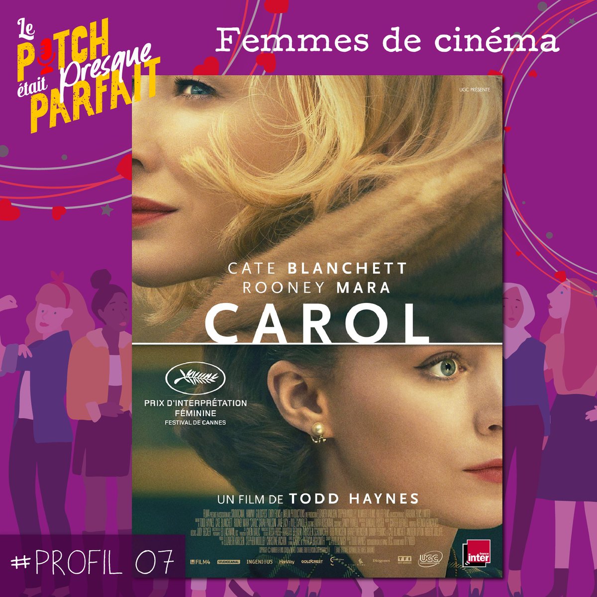 Femmes de cinéma 🙌
CAROL 👩‍❤️‍👩de Todd Haynes

Audrey de Cinéma les mirettes bis vous en parle

L'épisode est disponible 🎧🎙
👇👇👇
smartlink.ausha.co/le-pitch-etait…

#FemmesCinema #Cinemalesmirettesbis #Carol #ToddHaynes #CateBlanchett
#RooneyMara #KyleChandler #SarahPaulson #CarterBurwell