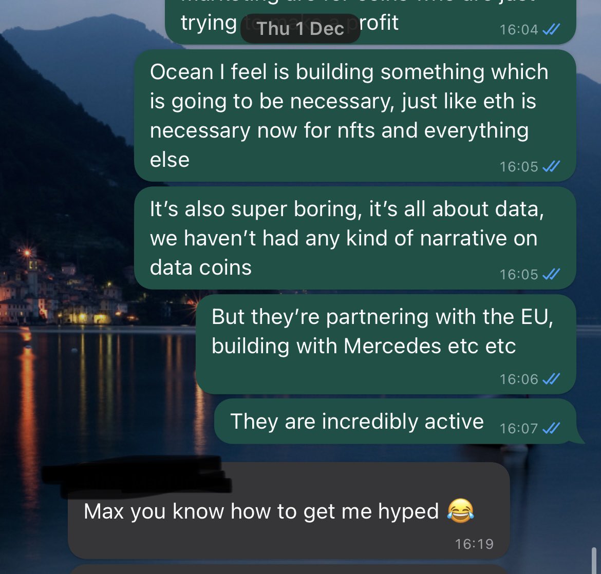 maxxminus's tweet photo. nothing better than relentlessly shilling to your friends and it paying off for them  $ocean https://t.co/KU1bnyGDlN