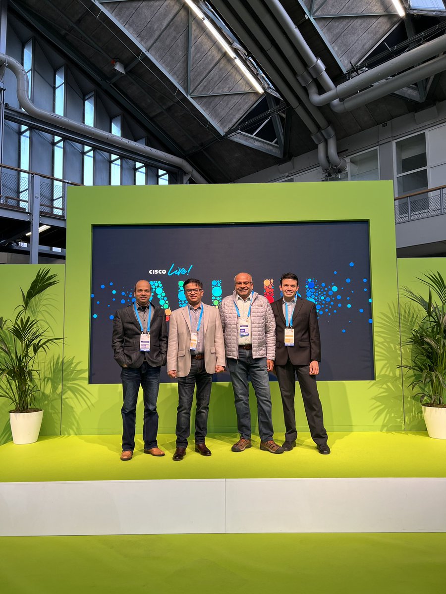 ManiyarShyam's tweet photo. Ready to start Day 2 of #CiscoLiveEMEA with Ramesh Mishra, @slogha and Ankur Bhargava! https://t.co/zb6R7uGQ0B