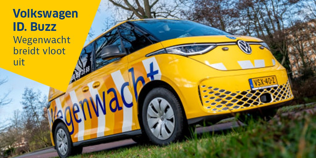 ANWB's tweet photo. We breiden het wagenpark van de #Wegenwacht uit met een nieuw voertuig, de iconische, volledig elektrische Volkswagen ID. Buzz. https://t.co/XvtehTXlWY https://t.co/tBzbjBL9RJ