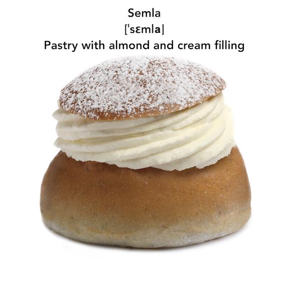 SpeakSwedish's tweet photo. #Swedish word of the month: #Semla (also known as #Fastlagsbulle) is a cardamom wheat bun filled with almond paste, topped with whipped cream. Traditionally eaten during "Fettisdagen", February 21st.😛 https://t.co/nHWMHK34JU