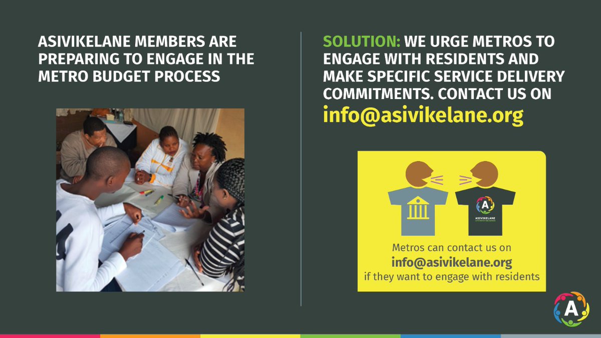 The Asivikelane initiative gives a voice to informal settlement residents in South Africa's major cities who face severe basic service shortages.
#Asivikelane
