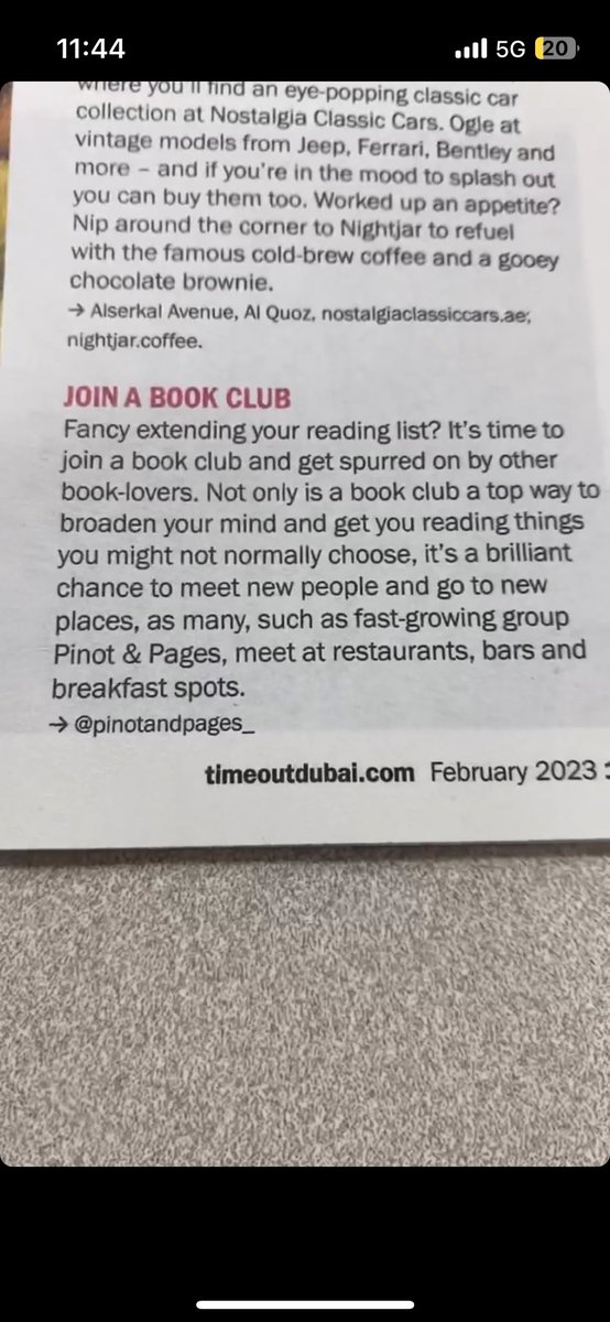 Mrs_Music_DXB's tweet photo. My book club I run has been mentioned in Time Out Magazine!!! 🥹😱📚 https://t.co/gLPpjohpSX