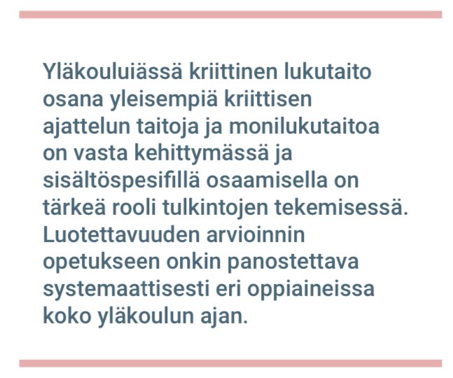 EduCritical's tweet photo. #DigiVOO-tutkimuksessa selvisi, että 7–9-luokkien oppilaiden kriittisen nettilukutaidon taidoissa ei ollut eroja luokkatasojen välillä. Ks. raportti 👇🏽
https://t.co/tz78iAwB8j @Akatemia_STN #mediataitoviikko #SaferInternetDay #SID2023 #kriittinenlukutaito https://t.co/s62vJ4tolQ