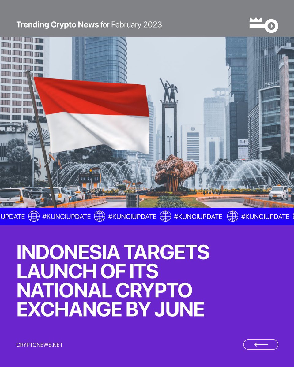 Kuncicoin_id's tweet photo. Happy Tuesday #KunciArmy! 🤩 It’s time for us deliver #KunciUpdate to you 📰

This week in #Crypto News:

1. Bappebti Designates February as Crypto Asset Literacy Month
2. Indonesia targets launch of its national crypto exchange by June

1/2 https://t.co/GXUxvD844H