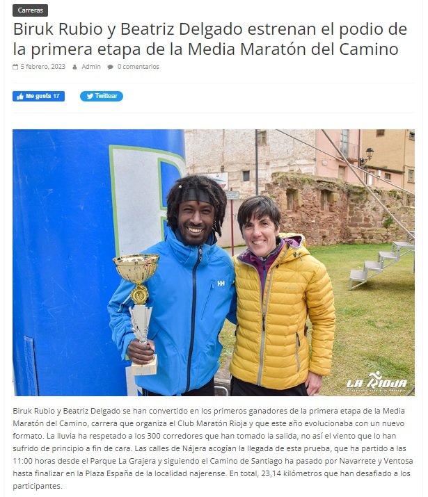 Nuestros amigos de <a href="/correrenlarioja/">Correr en La Rioja</a> han preparado 2 galerías 🔝 de la primera etapa de la Media Maratón del Camino <a href="/maratonrioja/">Club Maratón Rioja</a>. Muchas gracias por informar de nuestras carreras.

Enlaces a fotos y noticia:
photos.app.goo.gl/9vRwrjgZu3dcj8…
photos.app.goo.gl/R6g6F4JoK8yo1o…
correrenlarioja.com/biruk-rubio-y-…