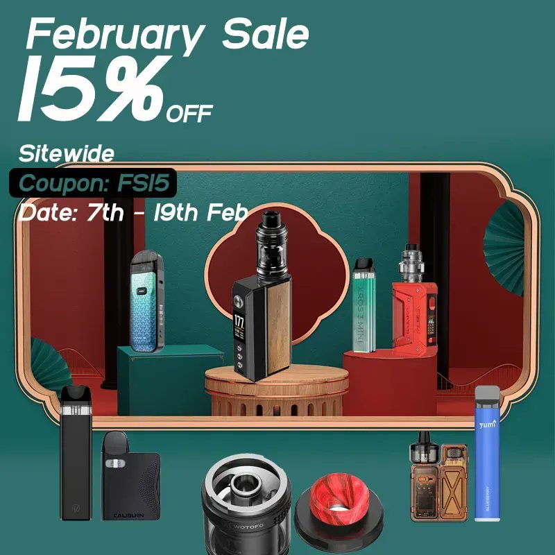 HealthCabin's tweet photo. 🌈🌈
🆒🎉Healthcabin - February Sale 2023💯

✌️❗️15% OFF Sitewide: FS15
✅3 Vape Deals
.
Date: 7th - 19th Feb, 2023📆
>
More Details:👇
https://t.co/TVE7hSu7ZP
Shop:👇
https://t.co/ZTPYNJUd27
>
#februarysale #promotion #healthcabin #vapewholesale #vape #vapelife #vapenation https://t.co/rYOq4921ov