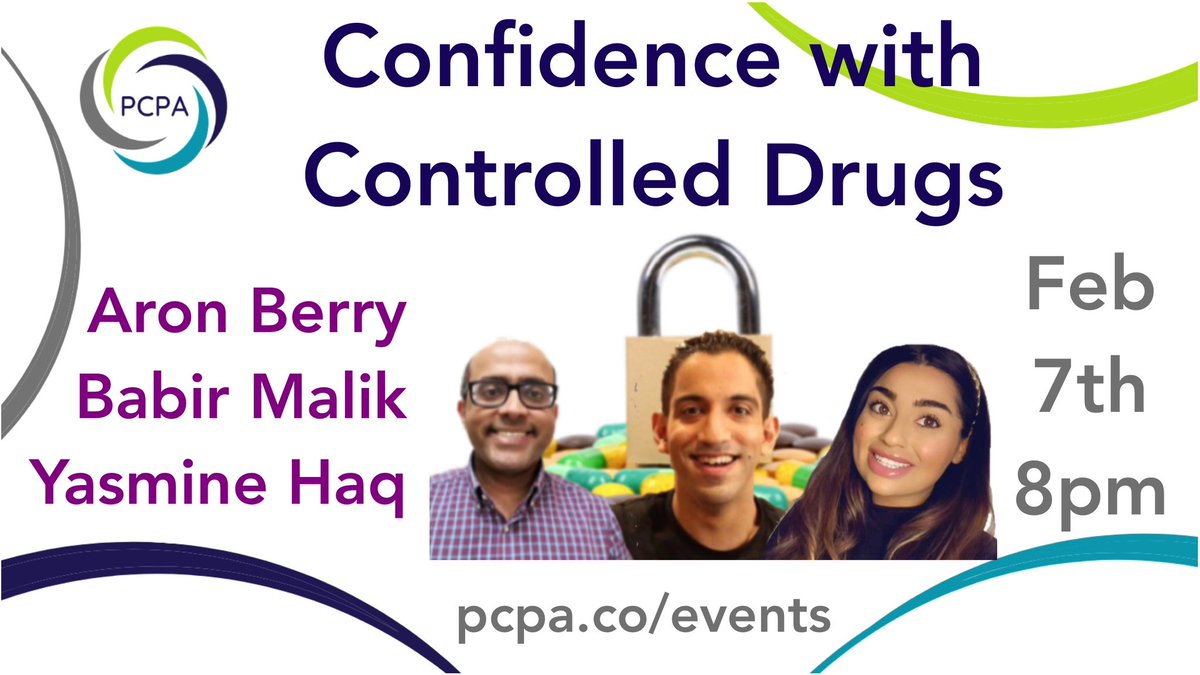 The PCPA (@pcpa_org) on Twitter photo TONIGHT - Trainee Webinar
Confidence with Controlled Drugs
<a href="/Aron2092/">Aron Berry</a> <a href="/yasminehaq_/">Yasmine Haq</a> <a href="/Babir1981/">BM</a>
pcpa.org.uk/webinar-event-… TONIGHT - Trainee Webinar
Confidence with Controlled Drugs
<a href="/Aron2092/">Aron Berry</a> <a href="/yasminehaq_/">Yasmine Haq</a> <a href="/Babir1981/">BM</a>
pcpa.org.uk/webinar-event-…