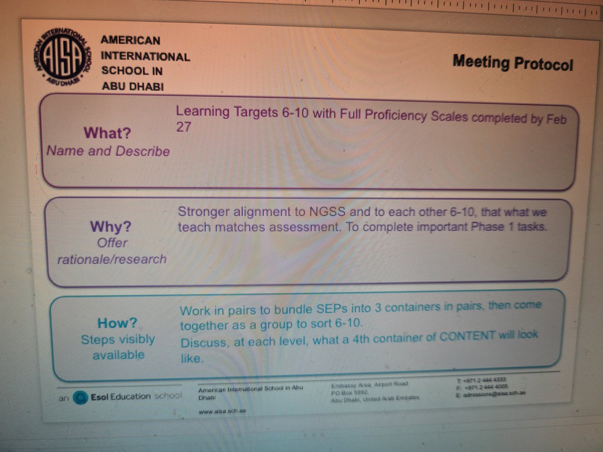 What? Why? How? is a simple and transformational tool for leading and planning an effective meeting. Can't wait to use this structure across all of our curriculum meetings. @BridgetDoogan @PhilEchols @AdaptiveSchools