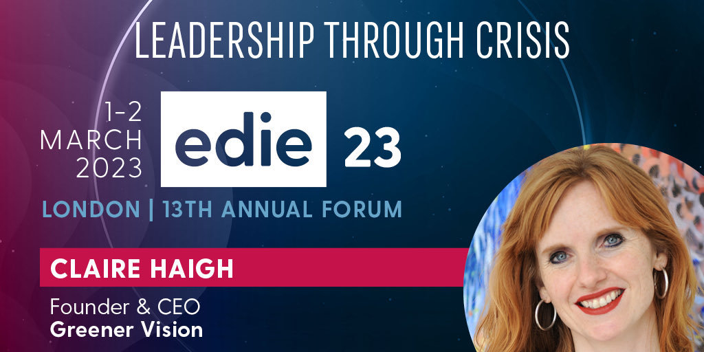 Claire Haigh, Founder & CEO Greener Vision tweet media