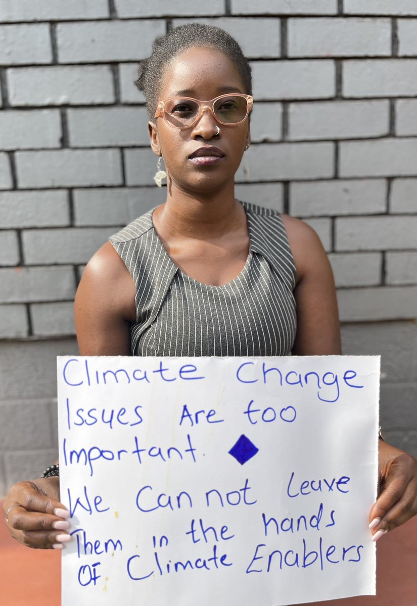 TKobusiingye's tweet photo. Climate change issues are too Important. 

We cannot leave them in the hands of climate enablers #Cop28 https://t.co/czg8jxgtIG