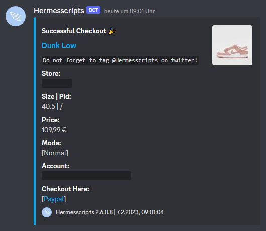 New success posted by: TomB