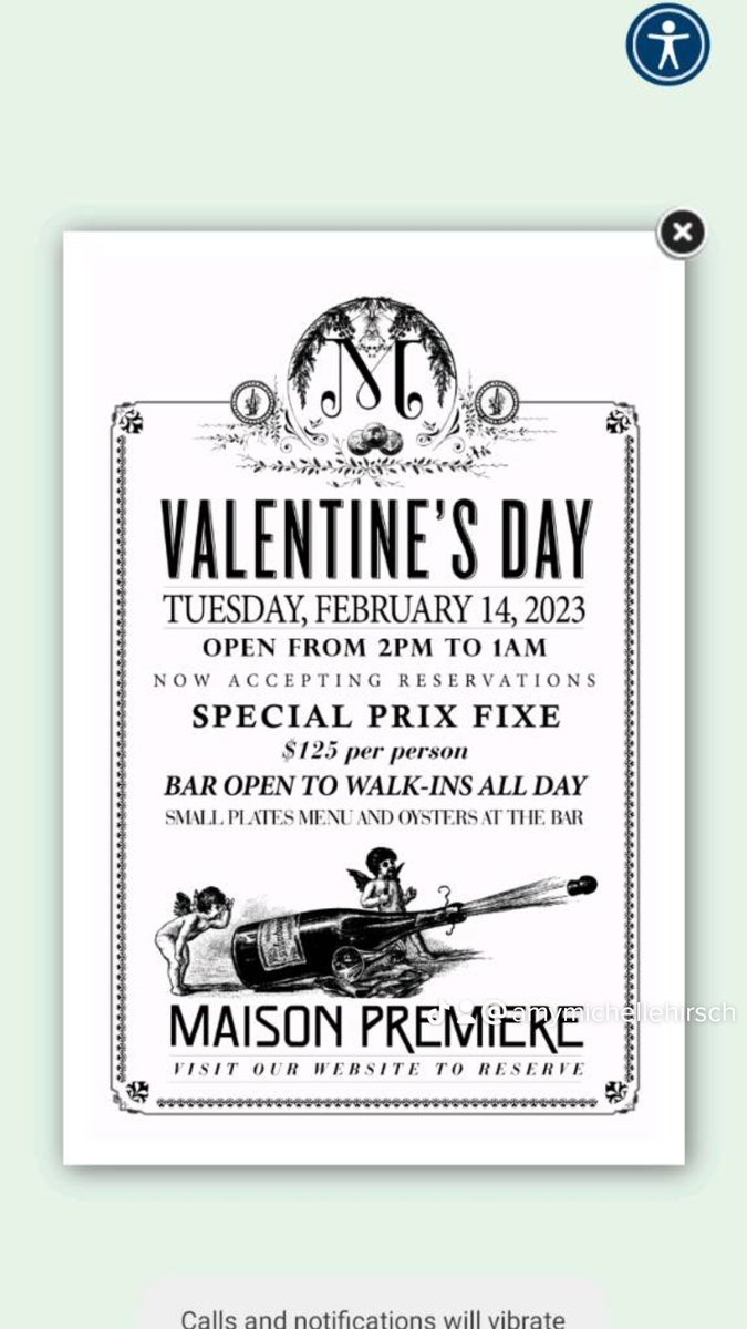 Valentine's Day is a week away. James Beard awarded Maison Premiere in Brooklyn, NYC still has tables open at brunch for the holiday. Full menu available along with oysters, absinthe and unique cocktails. Bar open all day for walk-ins. maisonpremiere.com