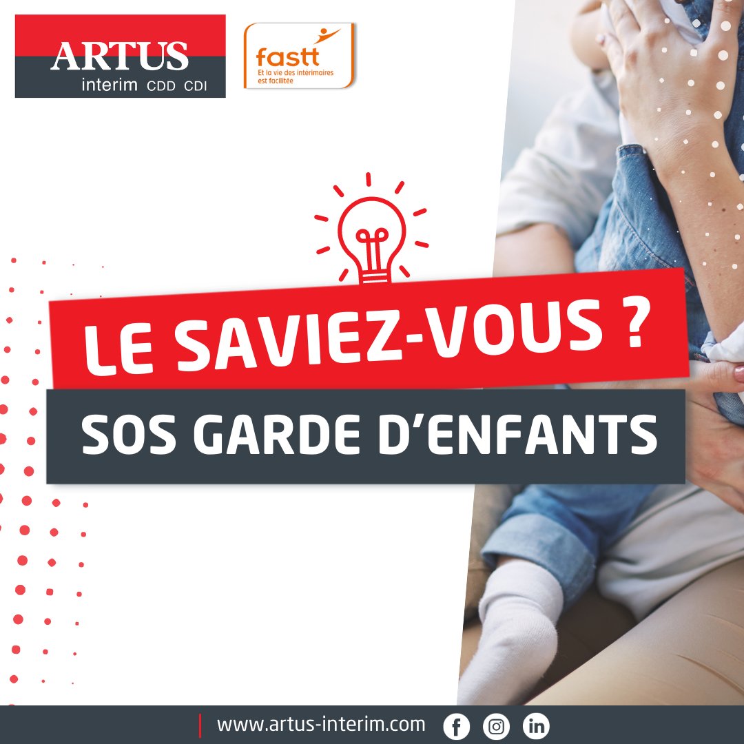 ArtusAngers's tweet photo. 💡Le saviez-vous ? 
ARTUS Angers a des solutions pour la garde de vos enfants 😊
📞 : 02 41 25 26 28
📍   : 50 avenue General Patton, Belle Beille
📧 : angers@artus-interim.com https://t.co/WsiZ1Vm91W
