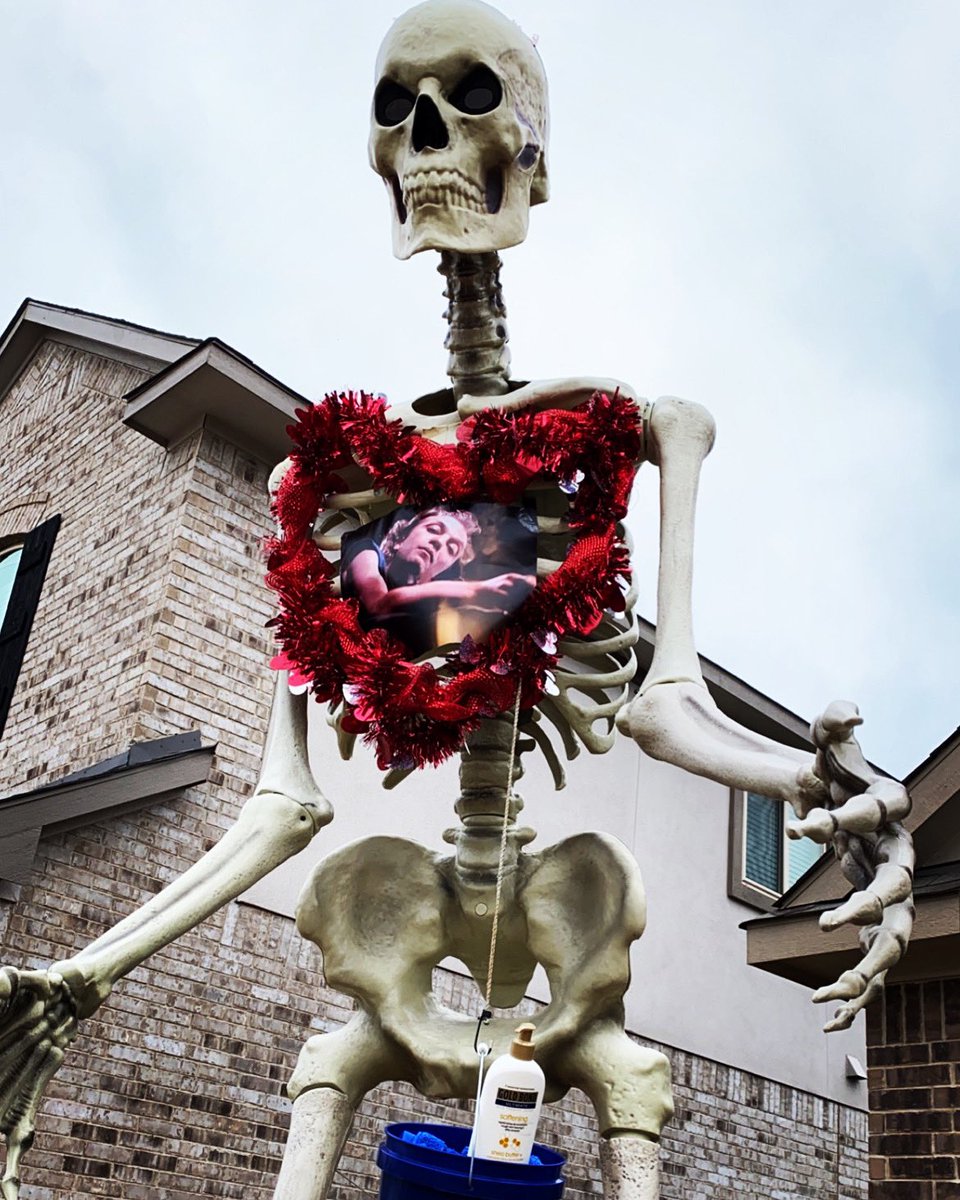 The HOA wants me to take my Valentine’s decorations down. #rude #defundthehoa #12footskeleton