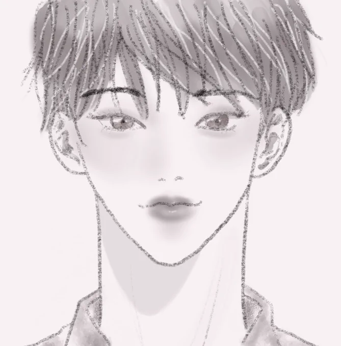 Tried doing this manhwa art style 