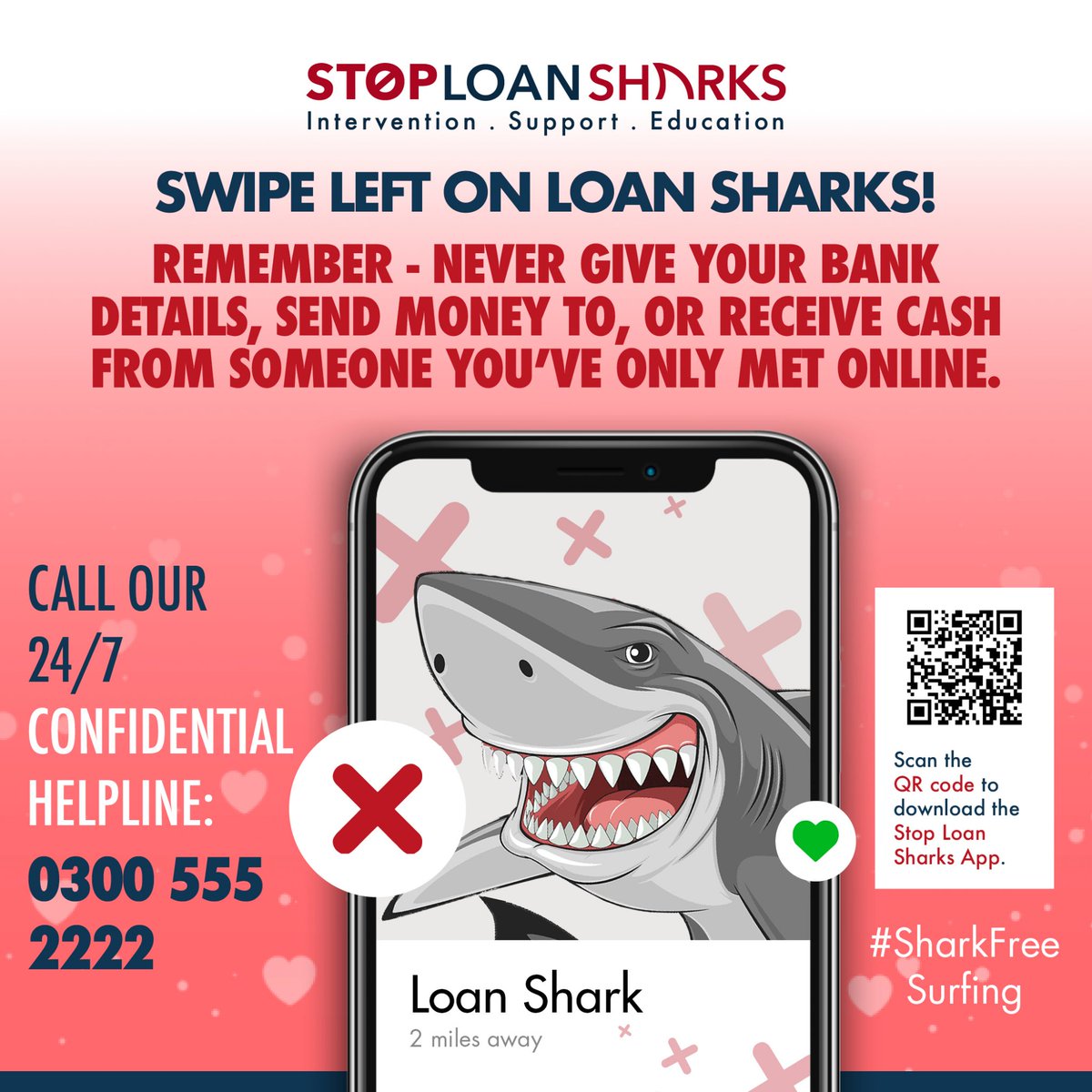 AdvanceCU's tweet photo. 💔 Stop Loan Sharks are reminding you to swipe left on loan sharks! 💔

Loan sharks may use dating apps to contact you and lure you in! 

Break up with loan sharks and get free advice at https://t.co/nWXRi9XR6f 

@SLSEngland 
#yourmoneymatters #creditunion https://t.co/sMd6QaFiD4