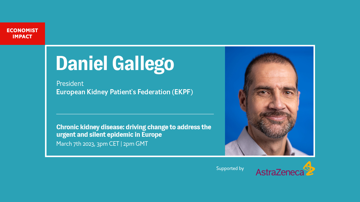 Register now! Chronic kidney disease: driving change to address the urgent and silent epidemic in Europe. Daniel Gallego will be participating as a speaker. Today, 7th February 2023, at 3pm CET.
Register here: lnkd.in/ejUYB_Vw