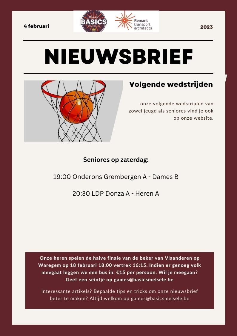 BasicsMelsele's tweet image. Nieuwsbrief Basics Melsele 11 februari - mailchi.mp/75f0b6233738/y…