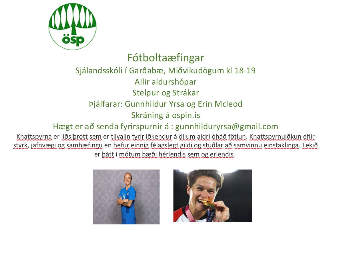 Fótboltaæfingar fyrir iðkendur með sérþarfir!
Þvílík reynsla á einu þjálfarateymi🤩 
🫡 <a href="/Gunnhildur_Yrsa/">Gunnhildur Yrsa</a> <a href="/erinmcleod18/">Erin McLeod</a>