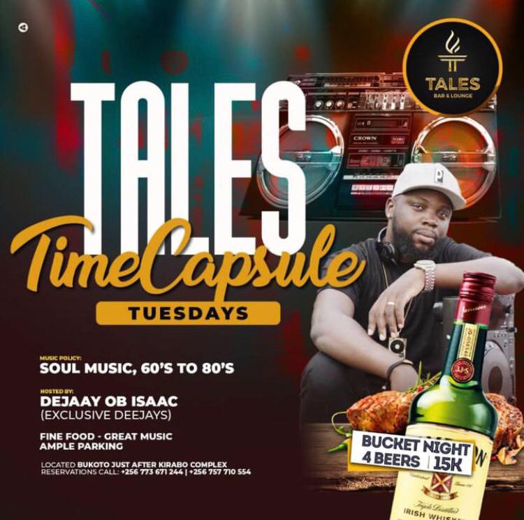 Exclusivedjsug's tweet photo. We can't wait to see you tonight at Tales Lounge - Bukoto for #TheTimeCapsule. 🔥🔥

@djobisaac1 #MrMakeYouDance | @Exclusivedjsug
#partywithexclusivedjsug #wethepartywethebusiness
#takingyoubackintime #Oldskool #soulmusic #classics https://t.co/Sk0qJ84iYZ