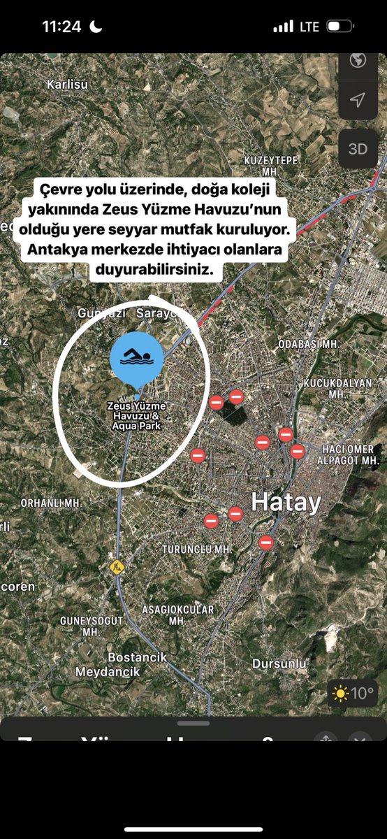 birddetectiveTR's tweet photo. #antakya #hatay duyuru: Çevre yolu üzerinde, Doğa Koleji yakınında Zeus Yüzme Havuzu'nun oldugu yere seyyar mutfak kuruluyor. Antakya merkezde ihtiyacı olanlara duyurabilirsiniz. https://t.co/91XbP9gA39