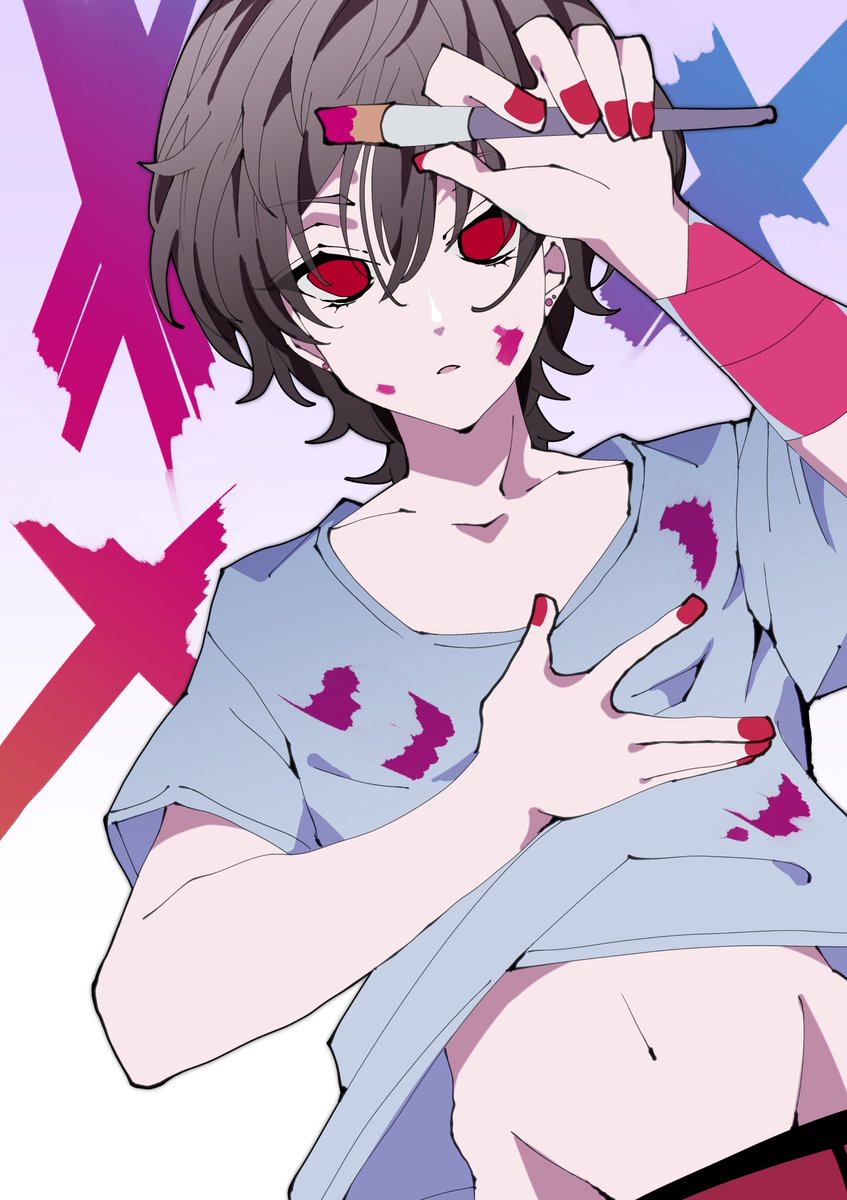 「最近の作品。こぞって目にハイライトがない。良き。 」|清水わかこ shimizu wakakoのイラスト
