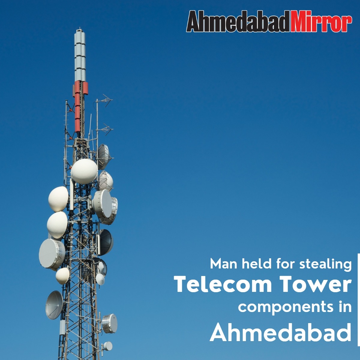 ahmedabadmirror's tweet photo. Man held for stealing telecom tower components in Ahmedabad
#telecomtower #stealing #vatva #Gandhinagar #crimebranch #viralnews #viralvidio #ahmedabadmirror #ahmedabadmirrorofficial #newspaper #breakingnews #englishnewspaper #ahmedabad #gujarat #india #trending #facebook https://t.co/ZTjugCF1ip