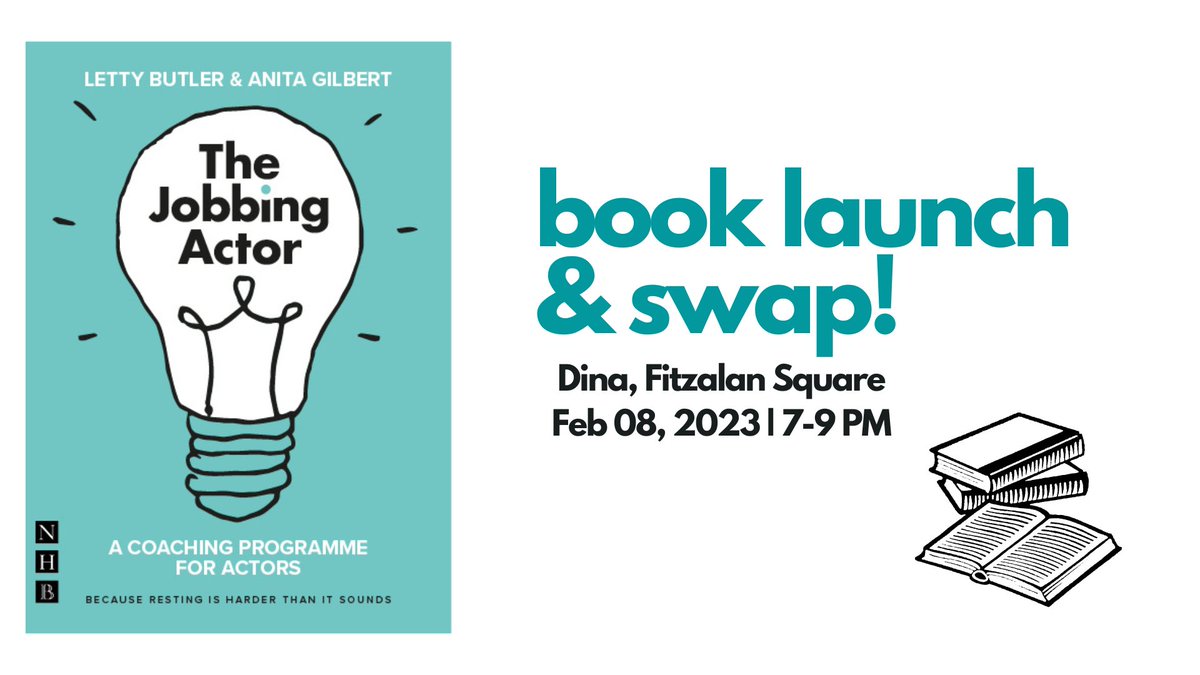 ⚠️Knees up alert!⚠️

<a href="/AnitaGilbertAct/">Anita Gilbert</a> &amp; I are having a lil shindig tomorrow night <a href="/DINAvenue/">DINA Venue</a> to celebrate the launch of <a href="/thejobbingactor/">@thejobbingactor</a>. 🚀🎈

Expect clinking, chatting, smiling and book-swapping. Free, non-ticketed. Everyone welcome. ❤️