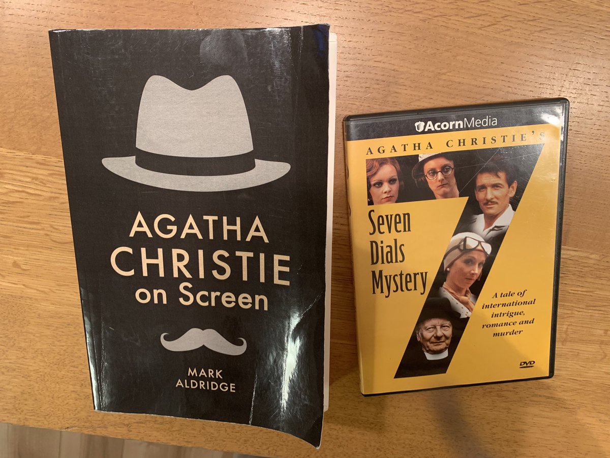 beppu_daisuke's tweet photo. I saw THE SEVEN DIALS MYSTERY LWT adaptation (1981) when I was a kid, and I have seen it countless times since! Much respect to @DrMarkAldridge whose book is THE BEST on Christie adaptations! The US DVD shows John Gielgud not as Lord Caterham but from EVANS I think 😅 https://t.co/GCDcFM5CPp